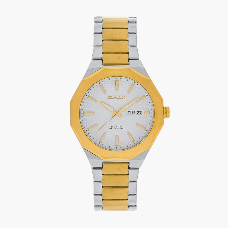OMAX Men's Gold and Silver Analog Wrist Watch - Image 1